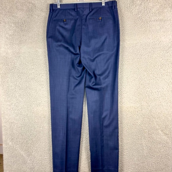 Banana Republic Pants Mens 33 Blue Tailored Slim Fit Dress Trousers Office 34x34 - Picture 7 of 16